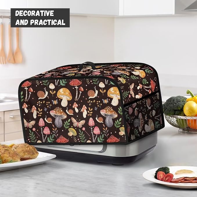 Cute Mushroom Crock Pot 6-8 Quart Slow Cooker Cover Dust Cover - Keep Appliance Clean & Decor for Table