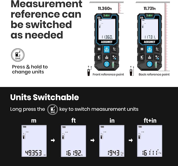 ACEGMET S9 229ft/70m Laser Measuring Tool - Image 6
