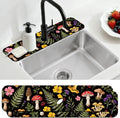 2 Pcs Kitchen Sink Splash Guard Faucet Mat Colorful Mushrooms and Flowers by CONCHLERY%E6%97%97%E8%88%B0%E5%BA%97