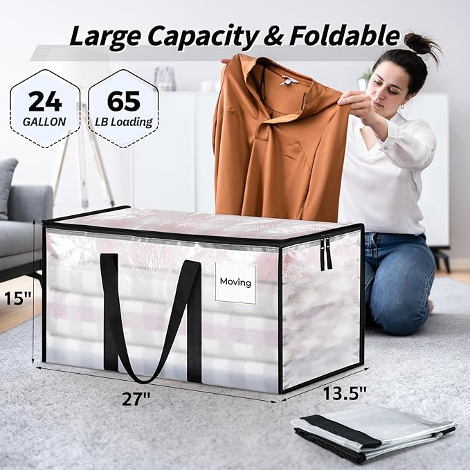 16 Pack Extra Large Clothes Storage Bins - Image 2