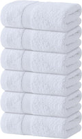 White Hand Towels Set for Bathroom, 6 Pack by WhiteClassic