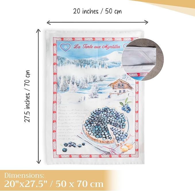 Maison d' Hermine Kitchen Towels Set of 3 Reusable 100% Cotton 27.50" x 20" - Image 4