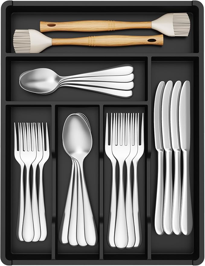Lifewit Silverware Drawer Organizer Tray, Cutlery Storage by Lifewit