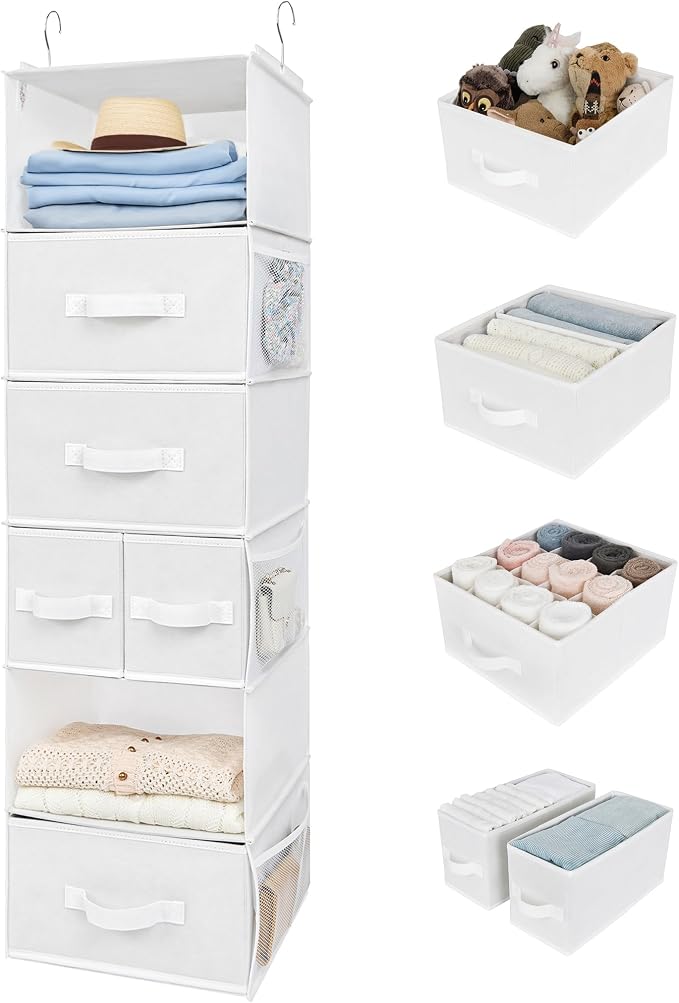 GRANNY SAYS Hanging Closet Organizer, 5 Drawers, 6 Shelves, 6 Pockets | Hanging by GRANNYSAYS
