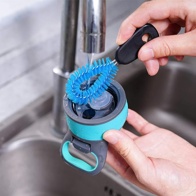 MOSOLAN 3-in-1 Water Bottle Brush and Straw Cleaning Set, Flat Head | Non-Silp - Image 8
