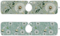 Sage Green Dandelion Mint Green Floral Avocado Sink Mat by Tatenale