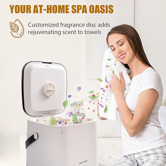 Towel Warmer Bucket, Towel Warmers for Bathroom with LED Display, Ajustable Timer, Child Lock, Delay Time Up to 24 Hours, Auto Shut-Off, Fits 40” x 70“ Towel, Blankets Bathrobes PJ's