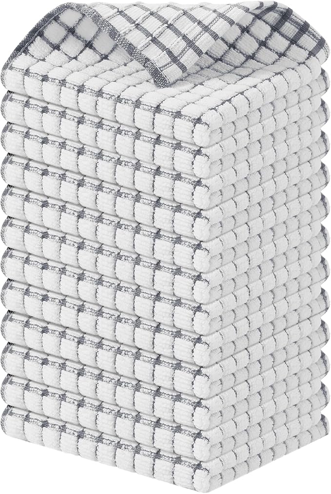 Kitinjoy Cotton 12 Pack Terry Kitchen Dish Cloths by Kitinjoy