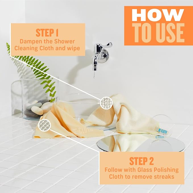 E-Cloth Shower Cleaning Kit, Reusable Microfiber Cleaning Cloth, Ideal Shower - Image 2