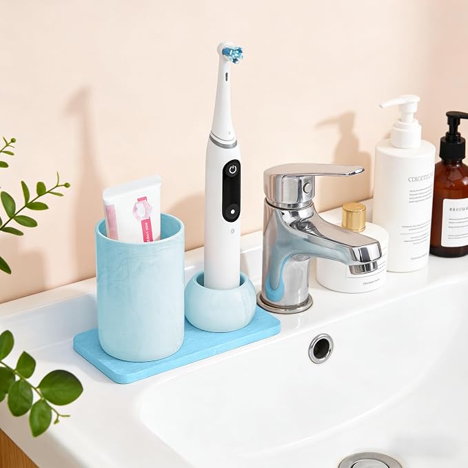 Ceramic Toothbrush Holder & Toothbrush Cup - Image 5