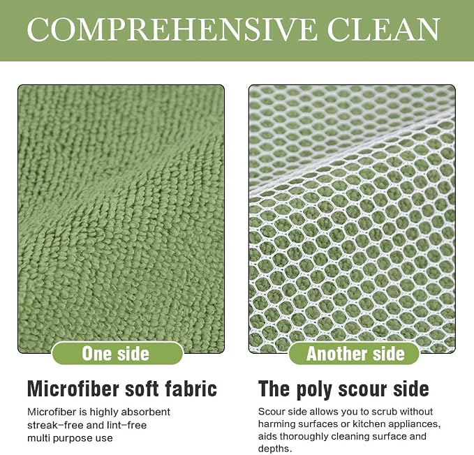 SINLAND Dish Cloth for Washing Dishes Kitchen Washcloth Cleaning Cloth - Image 3
