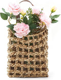 Wall Hanging Basket Decorative Boho Mounted Organizer Dried Flower Plants Front by LGENHOOMHandwovenNaturalWaterHyacinthBasket