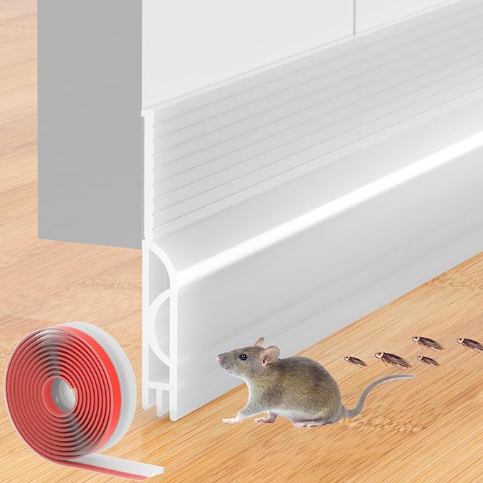 Door Draft Stopper for Bottom of Door, Adjustable Weather Stripping Door Seal by Ormein