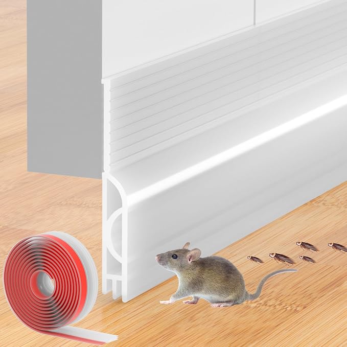 Door Draft Stopper for Bottom of Door, Adjustable Weather Stripping Door Seal by Ormein