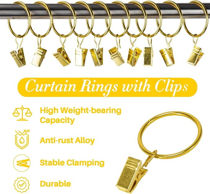 MAQIHAN 40PCS Curtain Rings - Image 2