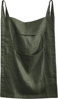 Amazhiyu 100% Linen Door Hanging Laundry Hamper Bag, 19x27 Inches Dusty Green by Amazhiyu