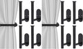 4pcs Curtain Holdbacks, Screw-in Curtain Tiebacks Curtain Tie Backs Curtain by Hoousuper