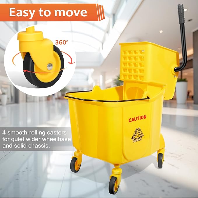 35 Qt Commercial Mop Bucket - Image 3