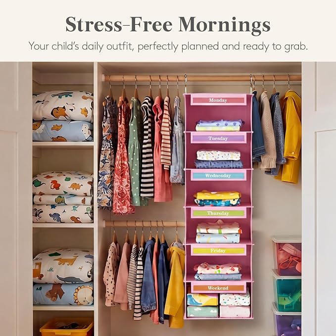 Lifewit 6 Shelf Weekly Hanging Clothes Storage Organizer - Image 6