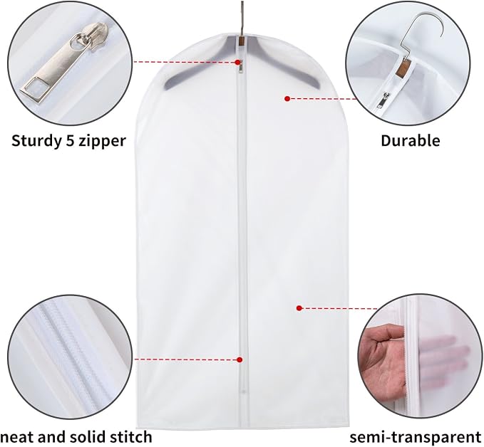 MsKitchen 6 Pack Long Garment Bags - Image 3