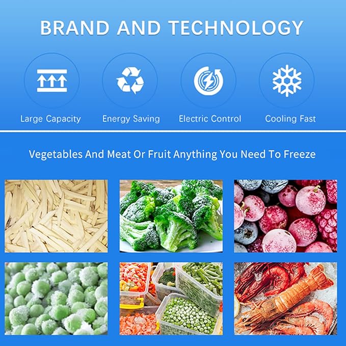 Kolice Commercial 5 Trays Blast Chiller, Chest Freezer, Batch Freezer for Restaurant, Hotel, School, Bakery, Canteen to Freeze Dough,Pastry, Hard Ice Cream, Chicken, Fish & Dessert, 40F"