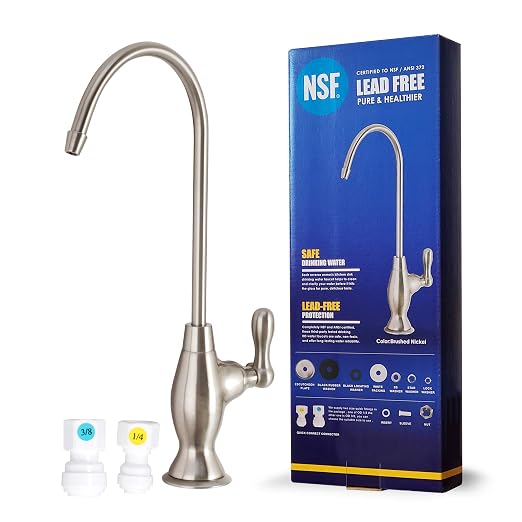 NSF Lead-Free Reverse Osmosis Drinking Faucet, Brushed Nickel | NSF by Water+Filter+Tec