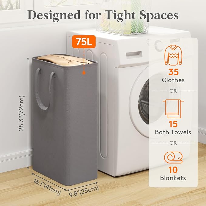 Lifewit Slim Collapsible Laundry Basket - Image 2