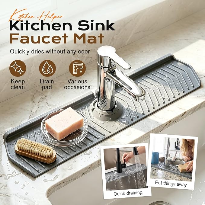 Kitchen Sink Faucet Mat, 2025 New Foldable Faucet Mat - Image 3