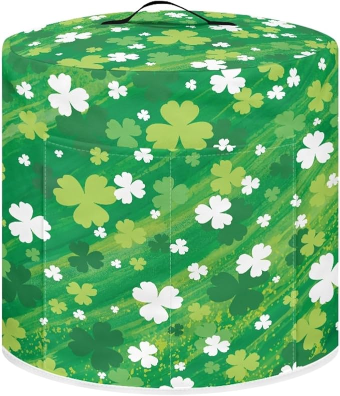 St. Patrick's Day Dust Cover for 8 Quart Dust Protection Easy Clean Pressure Cooker Cover Electric Appliance Kitchen Home Accessories, Green Leaf