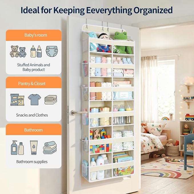 Yecaye 6 Tier Over The Door Organizer, Door Organizer - Image 8