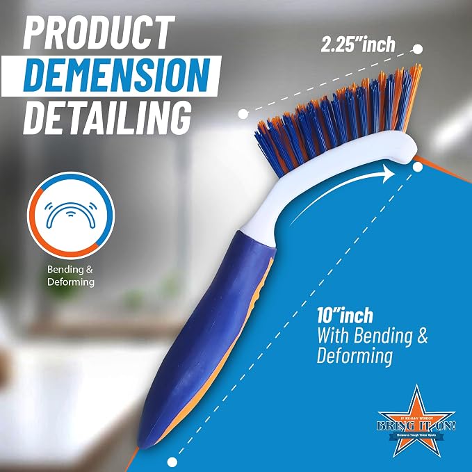 Bring It On Grout Cleaning Brush 2-Pack – Crevice Cleaning Brush - Image 4