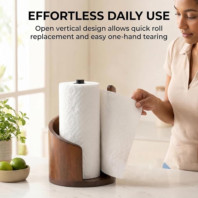 Wooden Paper Towel Holder, for Jumbo Rolls - Image 5