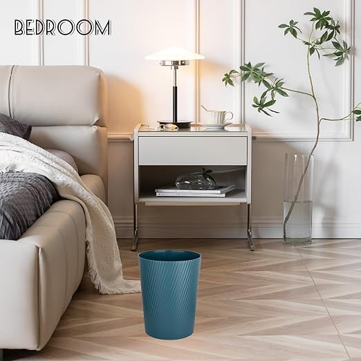 Small Bathroom Trash Can Wastebasket Garbage Can, Bluish Green, 2 Pack | - Image 4