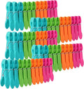 60 Pack Clothes Pins, Colored Plastic Clothespins, Strong Grip Laundry Clips by CHGANG