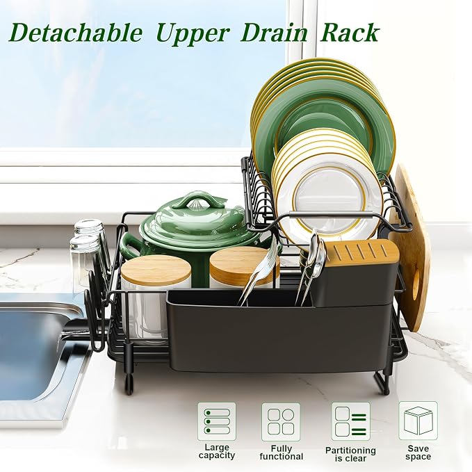 Runnatal Large Dish Drying Rack Stainless Steel Sink - Image 7