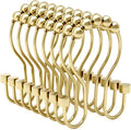 Bathway Shower Curtain Hooks, Shower Curtain Rings Rust Proof Double Hook by Bathway