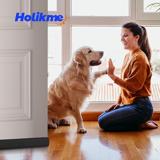 Holikme Door Draft Stopper Adjustable Door Sweeps, 32 Inch Black | Draft Stopper - Image 7