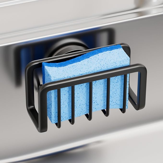 TAILI Black Sponge Holder for Kitchen Sink by TAILI