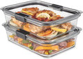 Rubbermaid Brilliance Glass Food Storage Containers, 8 Cup, Leak-Proof by Unknown