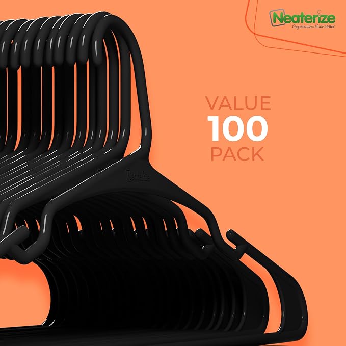 NEATERIZE Clothes Hangers Plastic 100 Pack - Image 7