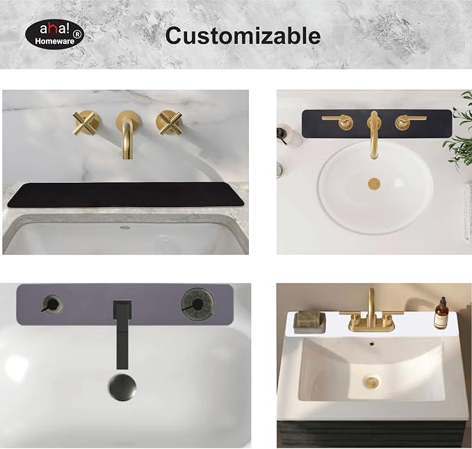 Customizable Faucet Mat Kitchen: AHA HOMEWARE Diatomite Rubber Kitchen Sink - Image 2