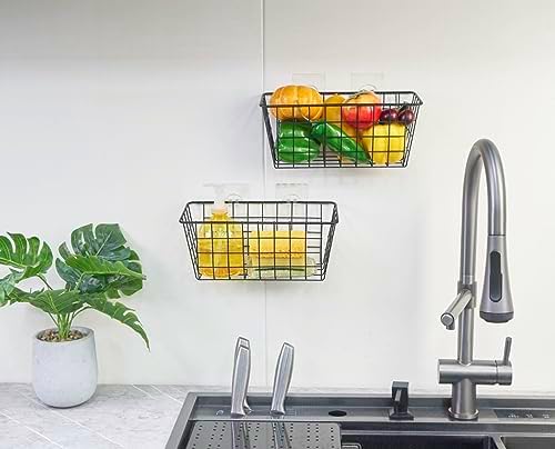 JUNCHU CHERRY 2 Pack Hanging Storage Basket, Bathroom Basket, Household Goods - Image 6
