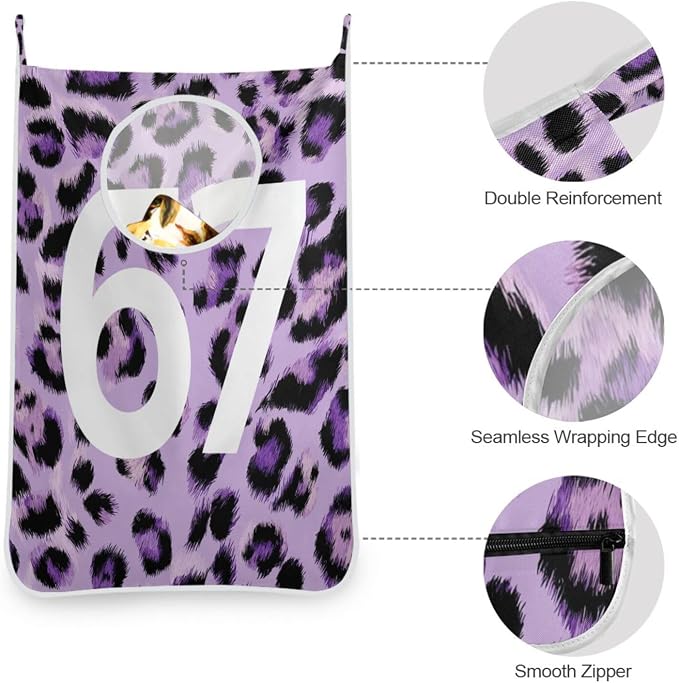 2PCS Hanging Laundry Hamper Bag Over the Door Laundry Hamper Wall Hamper Large - Image 6