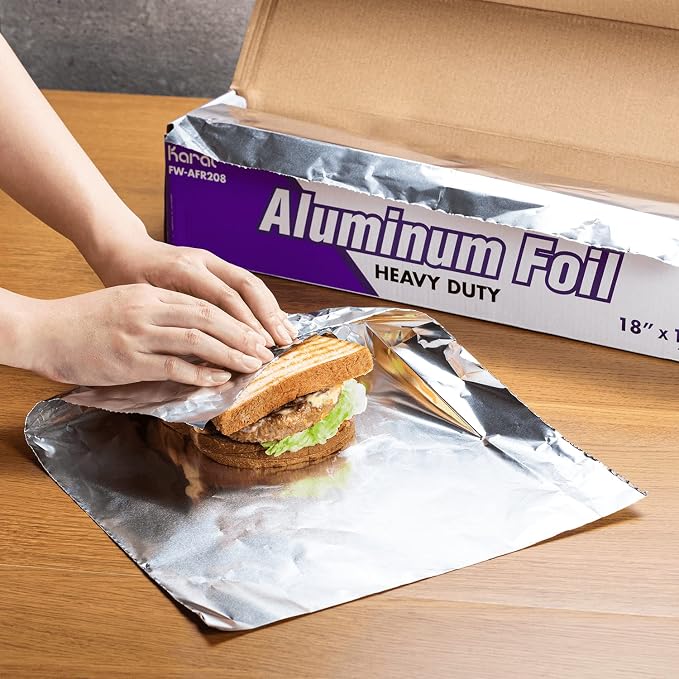 Karat 18” x 1000' Heavy Duty Aluminum Foil Roll | 1000 Feet Long | Industrial - Image 2