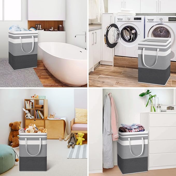HomeHacks 2 Pack Laundry Baskets, Laundry Hampers Bags | Waterproof, - Image 6