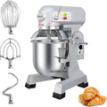 30Qt 1250W Commercial Food Mixer, Commercial mixer 3-Speed Adjustable Heavy Duty Stand Mixer with Stainless Steel Bowl for Bakery Pizzeria.