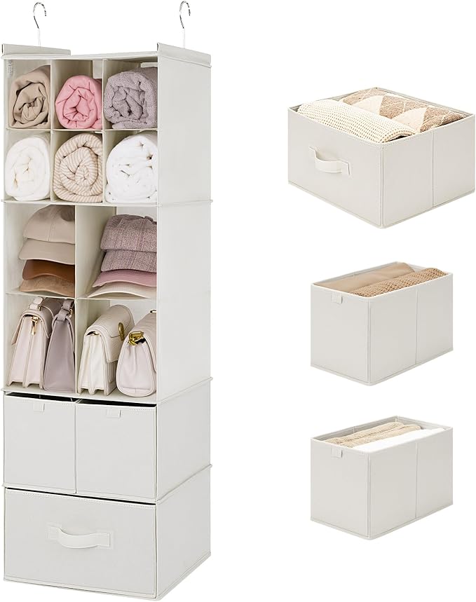 GRANNY SAYS Hanging Closet Organizer, 3 Drawers, 6 Shelves, 6 Shelves & by GRANNYSAYS
