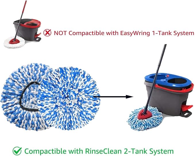 2 Pack Mop Replace Heads Compatible - Image 3