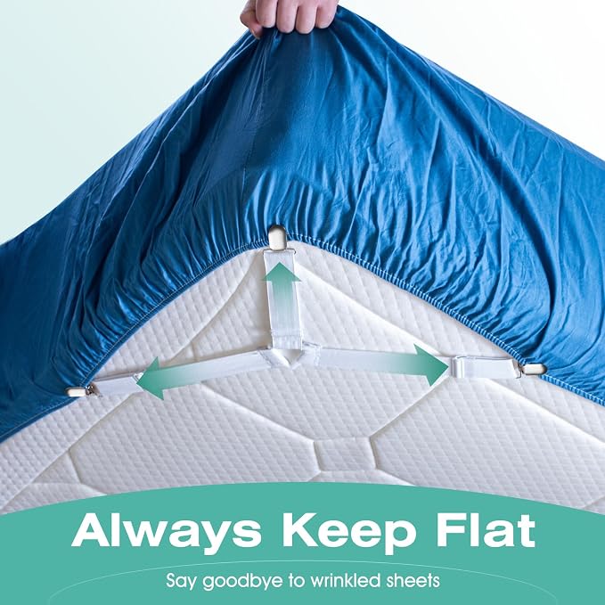 Bed Sheet Straps, Fitted Sheet Clips Sheet Straps, Say Goodbye to The Messy - Image 6