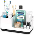Toothbrush Holder Bathroom Counter Organizer & Storage Detachable | Anti-Slip by Homtalker
